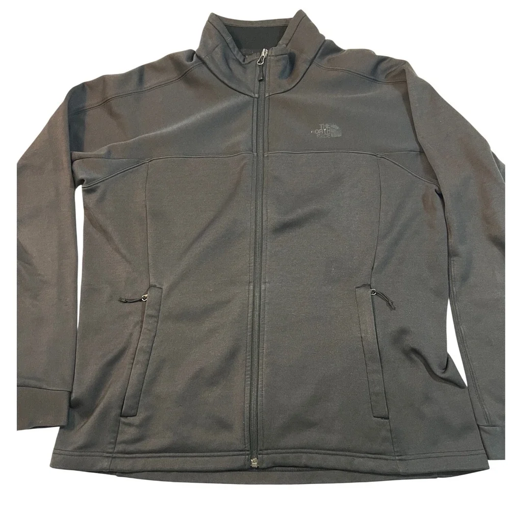 The North Face Mens Black Full‎ Zip Softshell Jacket NF00CP5L Size XL